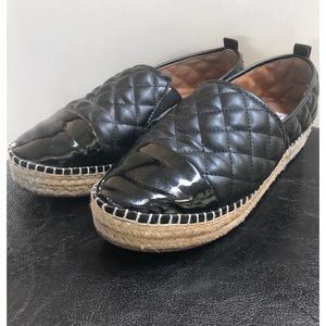 Steve Madden black slip on shoes